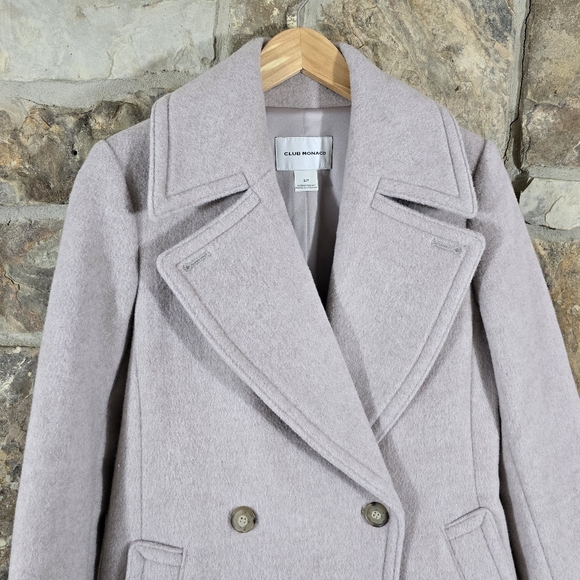 Club Monaco Daylina Almond Trench Coat Jacket - Picture 4 of 11